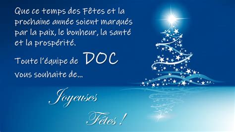 Toute léquipe se réunit pour vous souhaiter de Joyeuses fêtes Doc