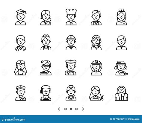 People Occupation Characters Set In Flat Style Isolated On White