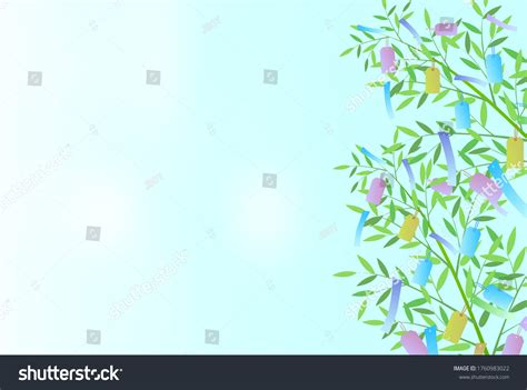 Tanabata Sasa Summer Background Japan Stock Vector Royalty Free