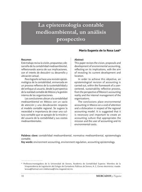 Epistemologia Contable Medioambiental Renzo Cuzco Udocz