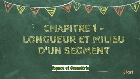 Chapitre 1 Longueur Et Milieu D Un Segment