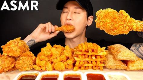 Asmr Most Popular Food At Popeyes Fried Chicken Popcorn Shrimp Cajun