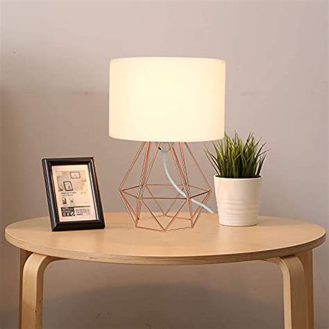 Modern White Desk Lamp Small Bedside Table Lamp With Hollowed Out