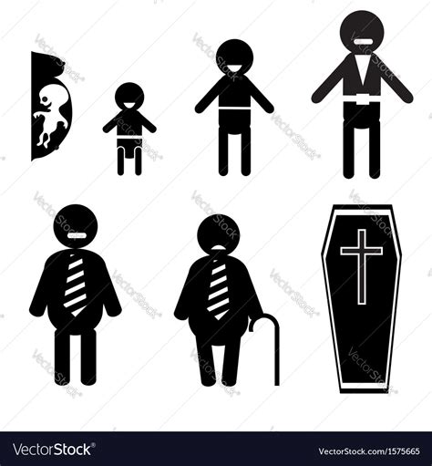 Human Life Icons Royalty Free Vector Image Vectorstock