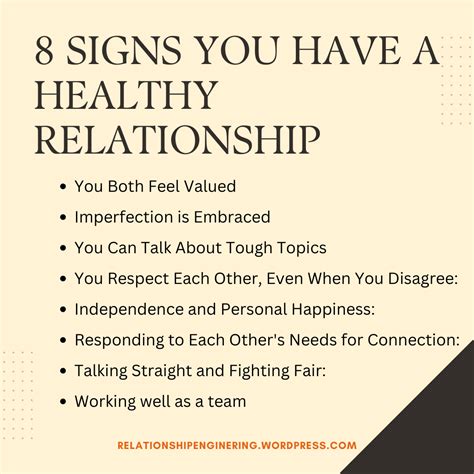 Signs You Have A Healthy Relationship Relationship Enginering