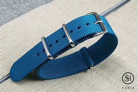 Sydney Select Heure Nylon Nato Watch Strap Turquoise Blue