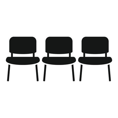 Waiting Chairs Icon Simple Vector Wait Area 15151169 Vector Art At