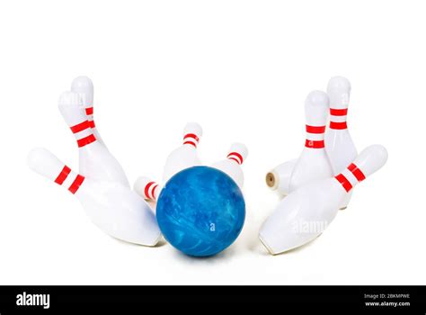 Bowling Skittles And Bowling Ball On A White Background Bowling Game