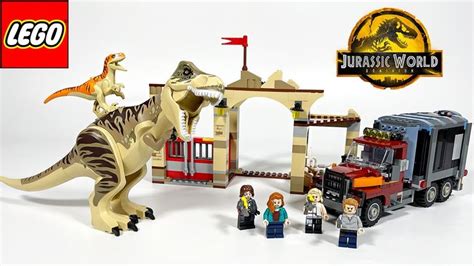 LEGO Jurassic World Dominion T Rex Atrociraptor Dinosaur Breakout