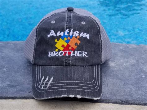 Autism Colored Puzzle Pieces Distressed Mesh Hat – Autism Awareness America