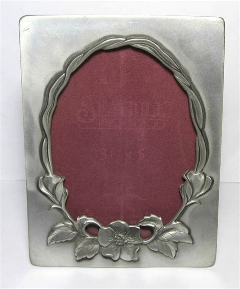 Vintage 1985 Seagull Pewter Floral Photo Picture Frame Pf124 3 12 X 5