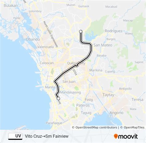 Uv Route Schedules Stops Maps Vito Cruzsm Fairview Updated