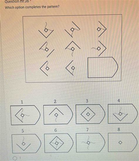 Solved Question Mr Which Option Completes The Pattern