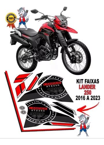 Kit Faixas Adesivos Yamaha Lander 250 2019 A 2023 Parcelamento Sem Juros