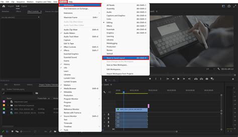 How To Reset Your Premiere Pro Layout Quickly