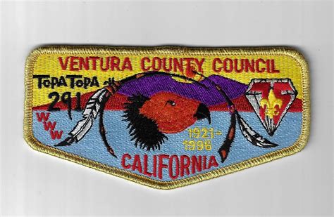 OA 291 Topa Topa 1921 1996 Flap GMY Bdr Ventura County Council