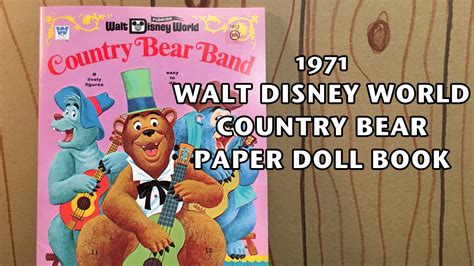 Walt Disney World Country Bear Jamboree Paper Doll Book Country