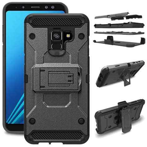 Heavy Duty Armor Case For Galaxy A8 2018 Belt Clip Holster Protective Back Cover For Samsung