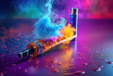 Premium AI Image | a colorful vapor pen on a table in the style of ...