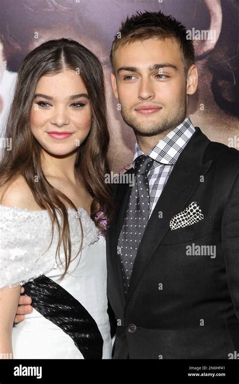 From Left Actors Hailee Steinfeld And Douglas Booth Arrive At The Premiere Of Romeo And Juliet