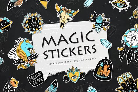 Magic Stickers Collection 286937 Illustrations Design Bundles