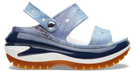 Crocs™ 'mega Crush' Double Band Platform Sandals in Blue | Lyst