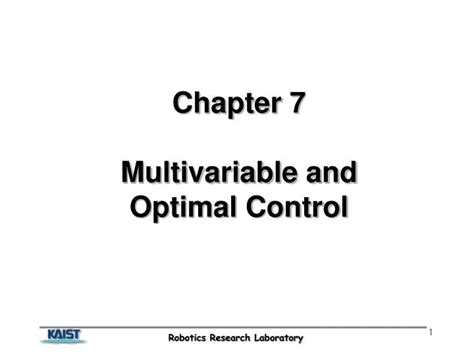 Ppt Chapter Multivariable And Optimal Control Powerpoint