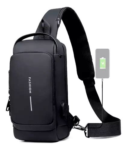 Morral Bolso Manos Libres Pechero Impermeable Antirrobo Usb Cuotas