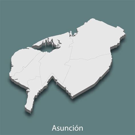 Carte Isom Trique D D Asuncion Est Une Ville Du Paraguay Vecteur Premium