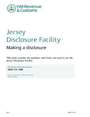 Fillable Online Hmrc Gov Jersey Disclosure Facility Making A Disclosure