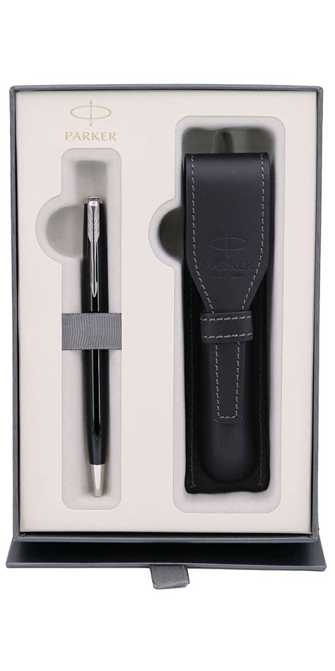 Parker Sonnet Stylo Bille Laque Noire Recharge Noire Pointe Moyenne