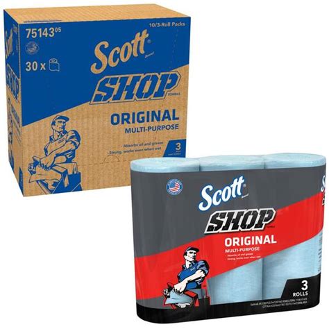 Scott Blue Cleaning Shop Towel Cleaning Wipes 3 Pack 75143 The Home