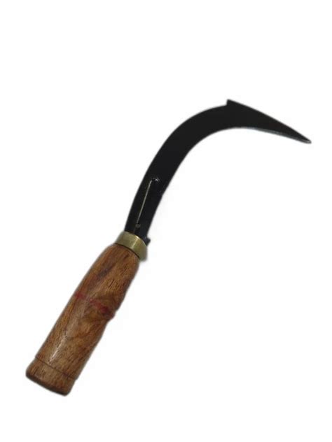 KAVERI MS And Wood Wooden Handle Sickle For Agriculture Size 12 Inch