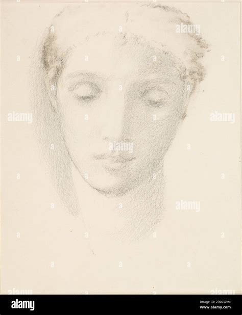 Female Head Study Of Agnes Macdonald 1864 1865 Artist Edward Burne