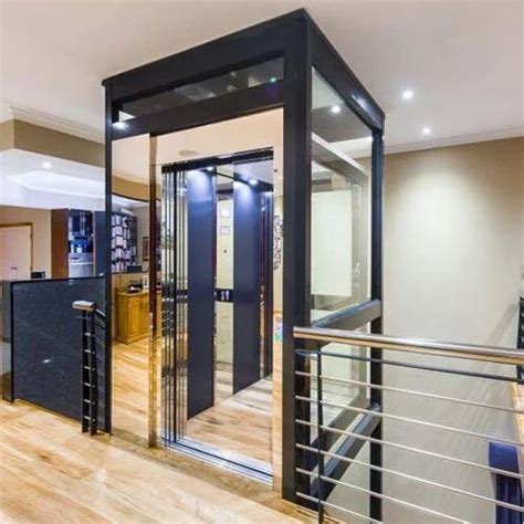 Glass And Stainless Steel Glass Cabin Residential Elevator Capacity 6