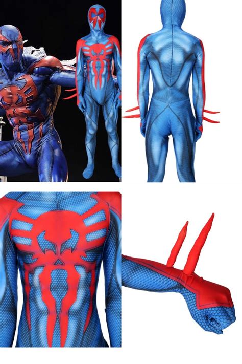 Spider Man 2099 Miguel Ohara Cosplay Costume Into The Spider Verse