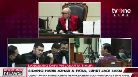 Luhut Binsar Pandjaitan Hadir Sebagai Saksi Di Sidang Haris Azhar Dan