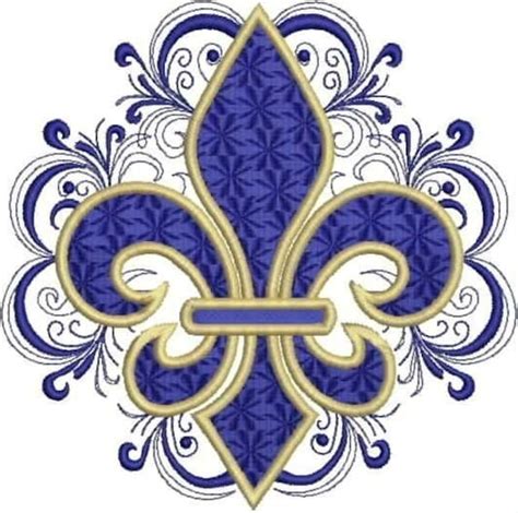 Lacy Fleur De Lis Embroidery Design