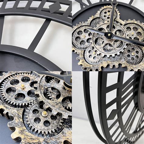 Buy Toktekk Inch Large Decorative Wall Clock With Real Moving Gears