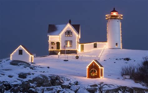 Christmas Lighthouse Wallpapers Top Free Christmas Lighthouse