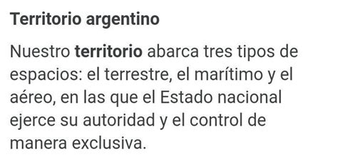 Que Es Un Territorio Argentino Brainly Lat