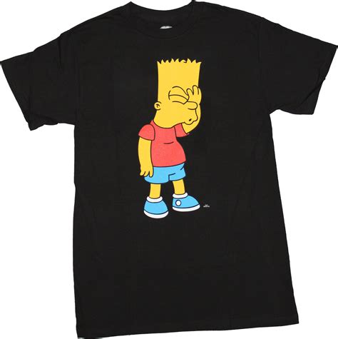 The Simpsons Mens T Shirt Bart Simpson Standing Doh Image