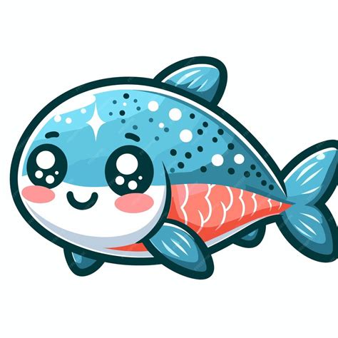 Premium Vector Cute Fish Vector On White Background