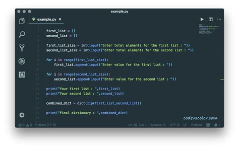 How To Create A Dictionary From Two Lists In Python Codevscolor