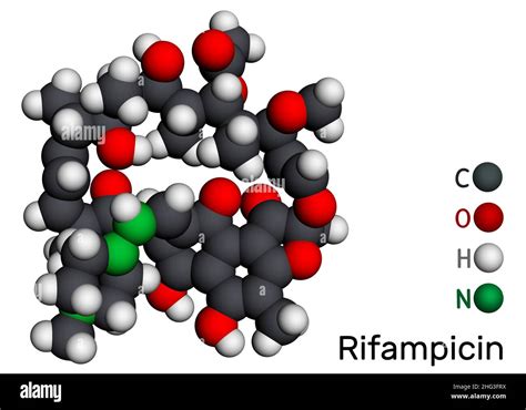 Rifampicina Molécula De Rifampicina Es Un Antibiótico Semisintético