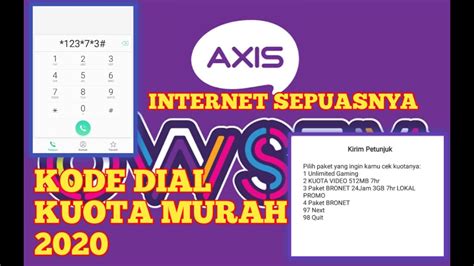 Kode Dial Kuota Internet Murah Axis Terbaru Ardy Official Youtube