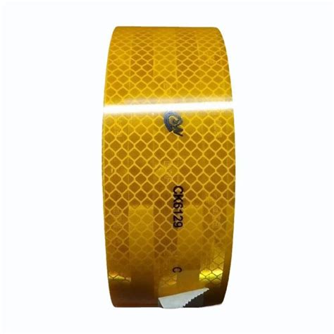 Pvc Syn Yellow Retro Reflective Tapes For Heavy Vehicle Packaging