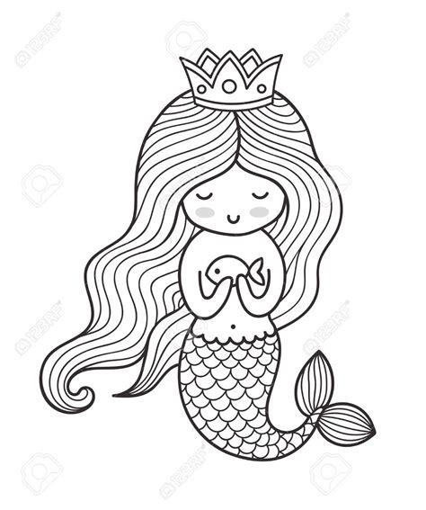 Mermaid Clipart Outline 10 Free Cliparts Download Images On