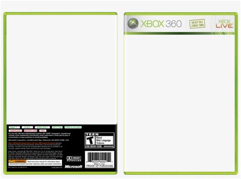 Xbox Game Cover Template