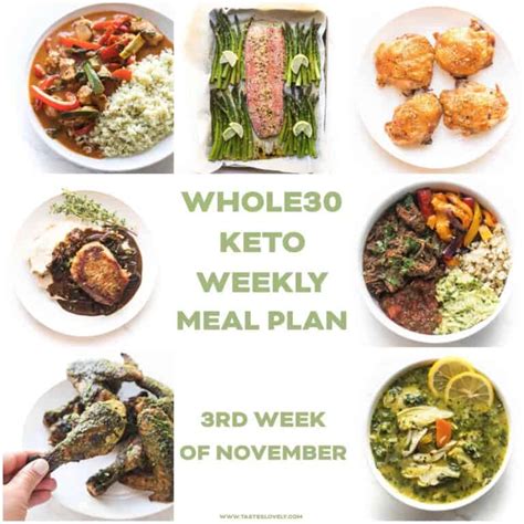 Whole Keto Weekly Meal Plan November Week Tastes Lovely